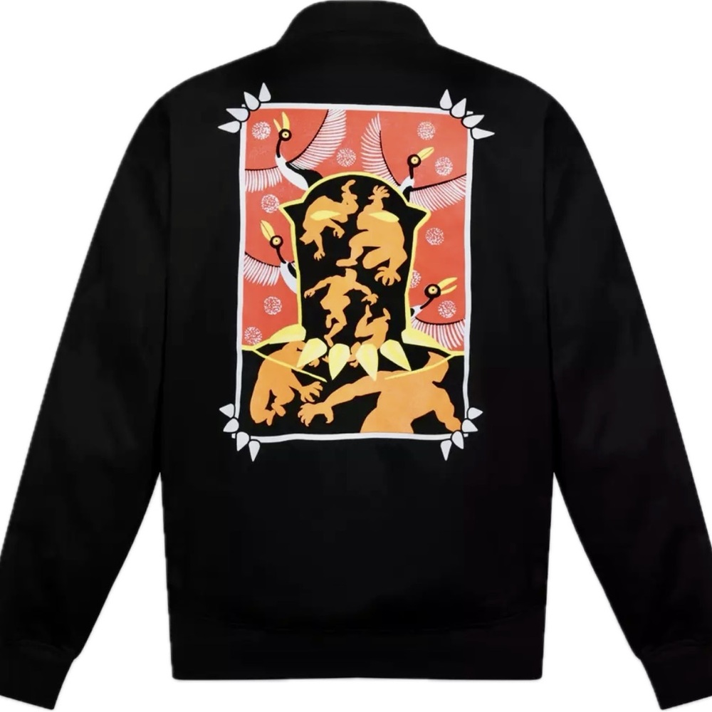 Black Panther Wakanda Forever Men’s Jacket NWT Front Lined Disney Marvel Size M